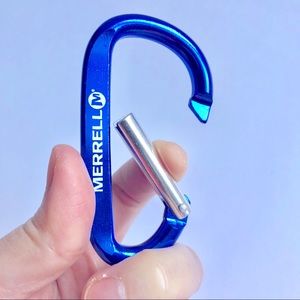 3/$15 NEW MERRELL Blue Anodized Aluminum Carabiner Snap Hook UNISEX NWOT